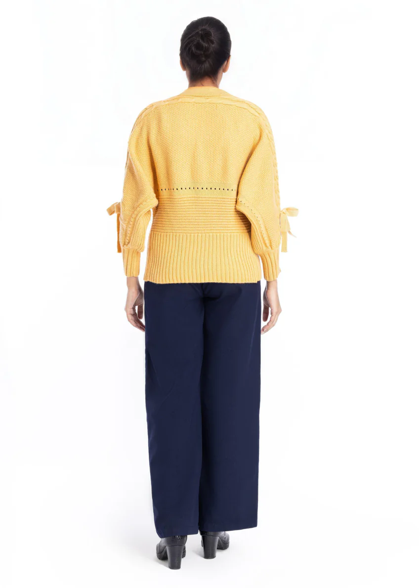 Gold-V-Cardigan Full Sleeves Sweater (25Y-001-67) - Image 4