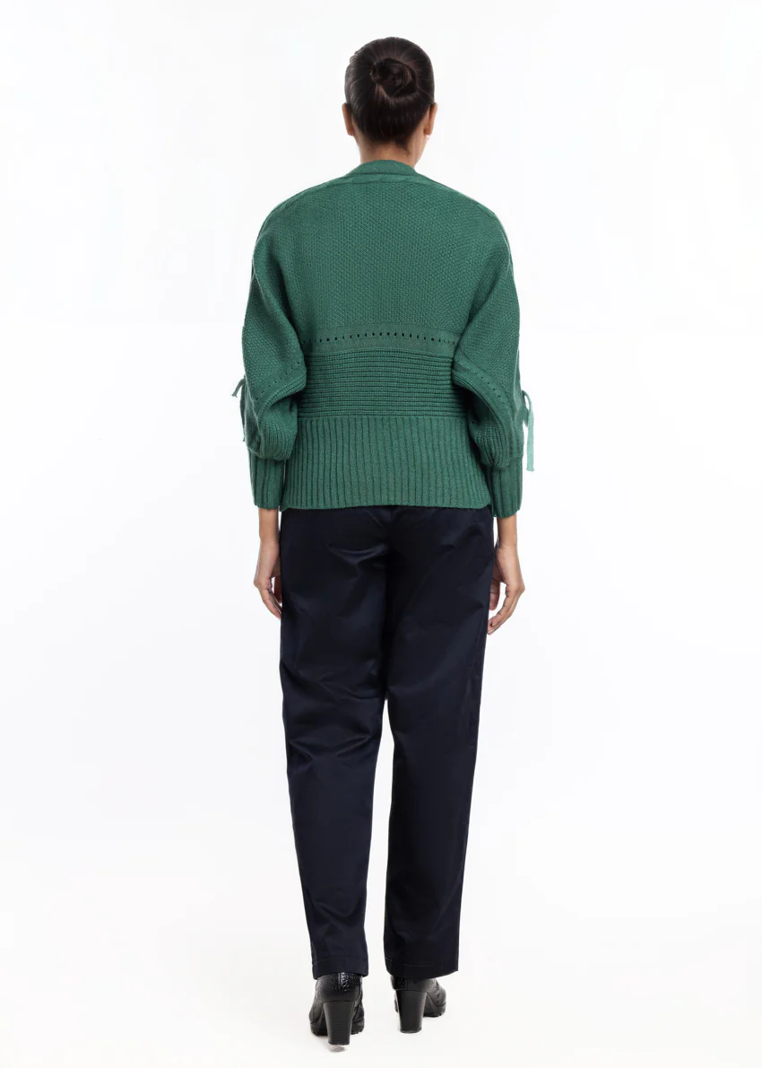 Green-V-Cardigan Full Sleeves Sweater (25Y-001-67) - Image 5