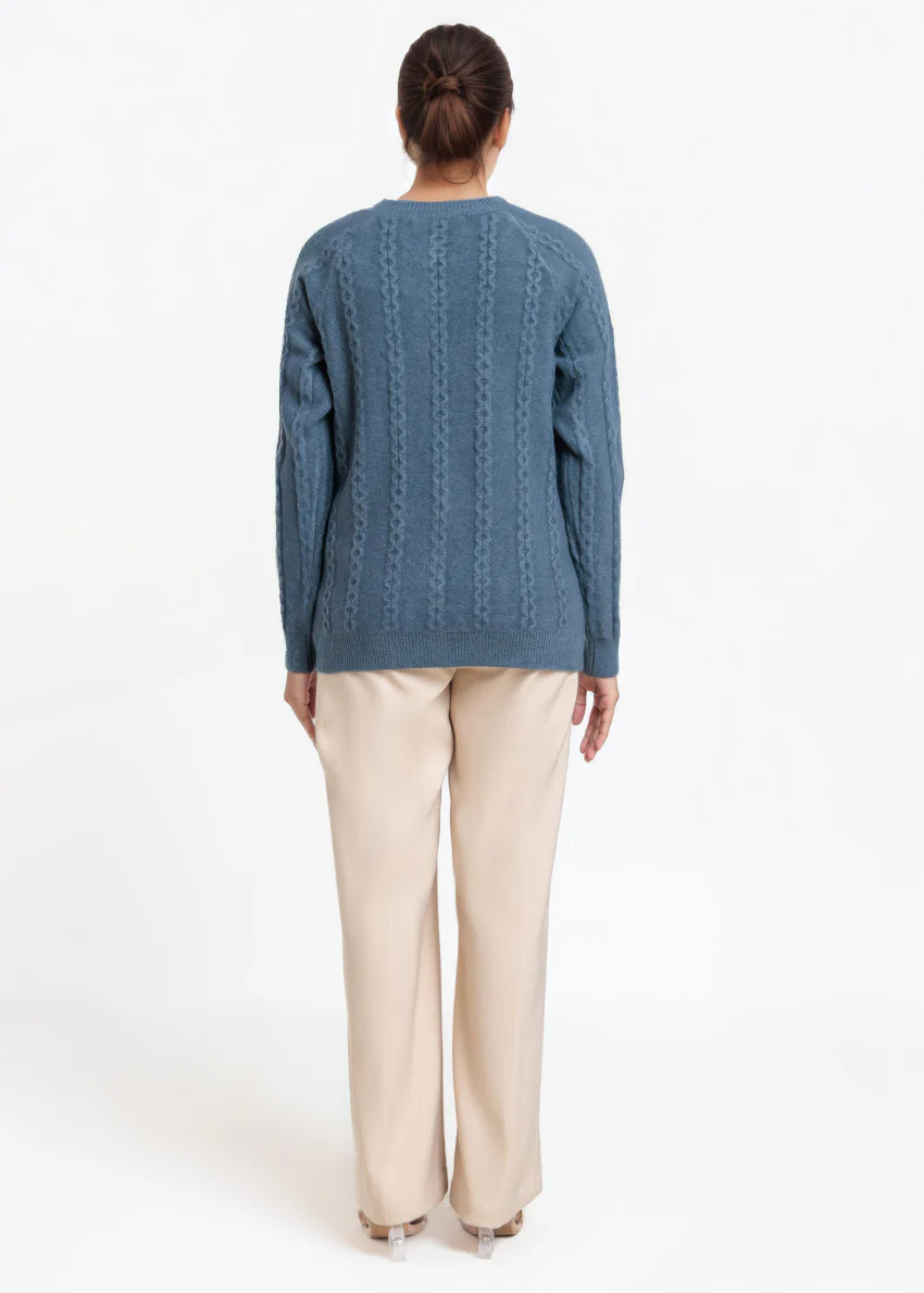 Green-Round Neck Full Sleeves Cardigan Sweater (25Y-012-67) - Image 2