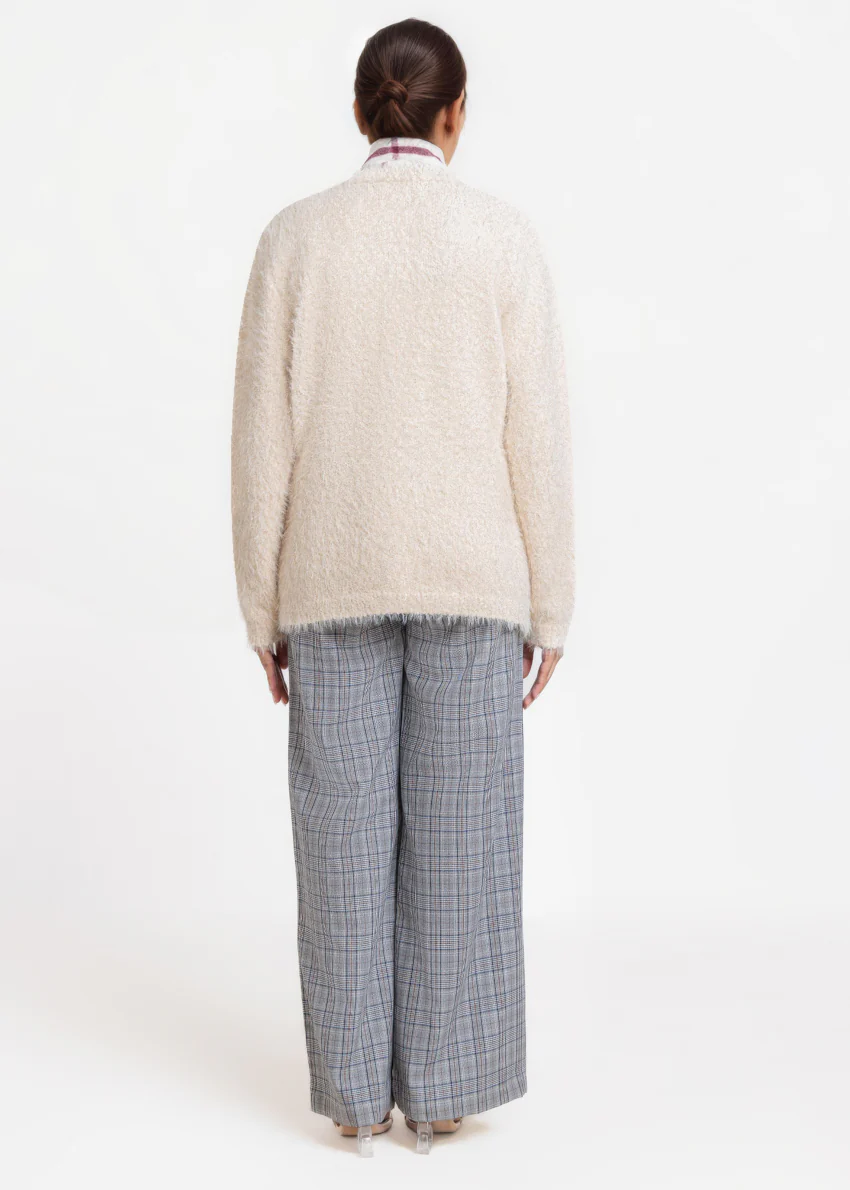 Beige-V-Cardigan Full Sleeves Sweater (25Y-020-67) - Image 2