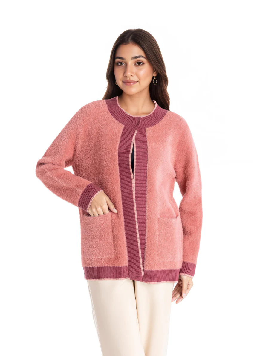 Brick-Round Neck Full Sleeves Cardigan Sweater (25Y-029-67) - Image 5