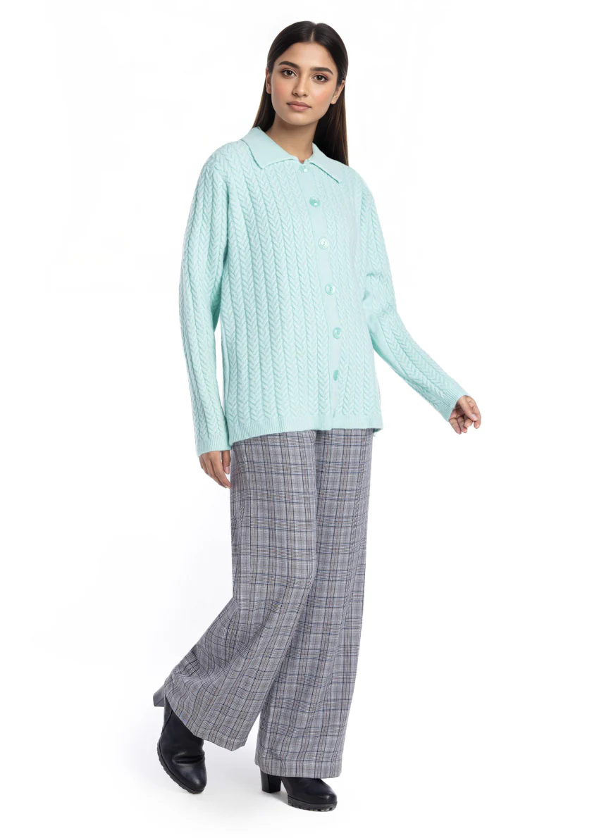 L-Turqs-Wing Collar Full Sleeves Cardigan Sweater (25Y-033-67) - Image 4