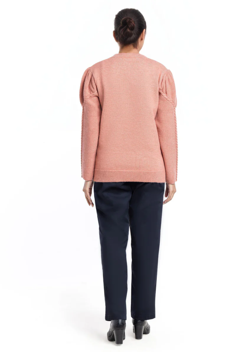 Rose-Round Neck Cardigan Full Sleeves Sweater (25Y-043-67) - Image 2