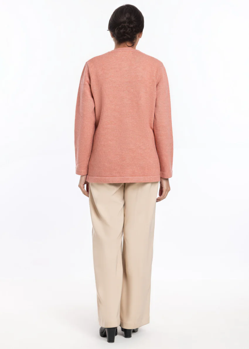 Rose-Round Neck Cardigan Full Sleeves Sweater (25Y-050-67) - Image 3