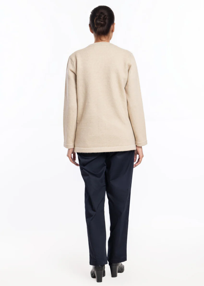 Stone-Round Neck Cardigan Full Sleeves Sweater (25Y-050-67) - Image 2