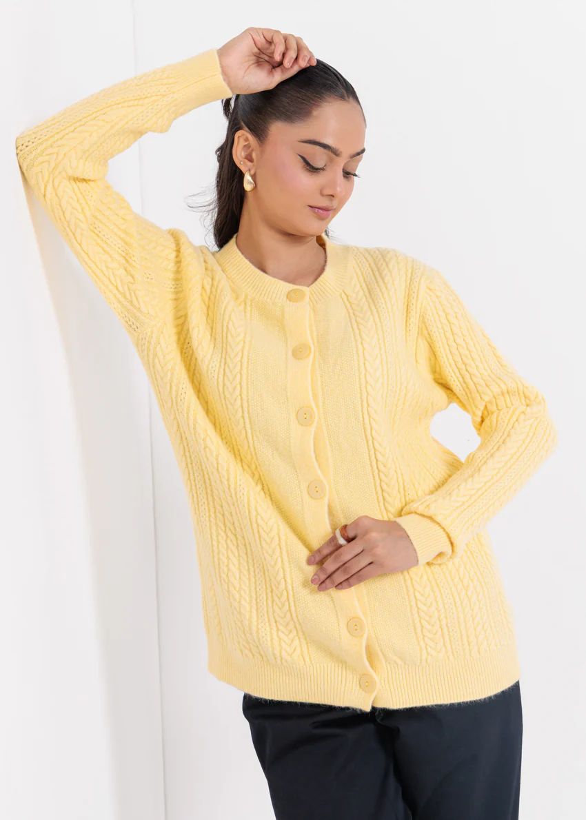Vanilla-Round Neck Cardigan Full Sleeves Sweater (25Y-054-67) - Image 3