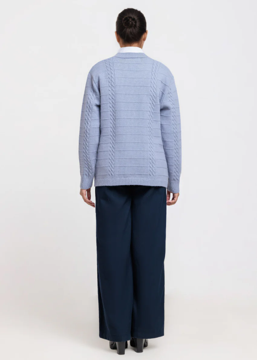G-Blue-V-Cardigan Full Sleeves Sweater (25Y-062-67) - Image 2
