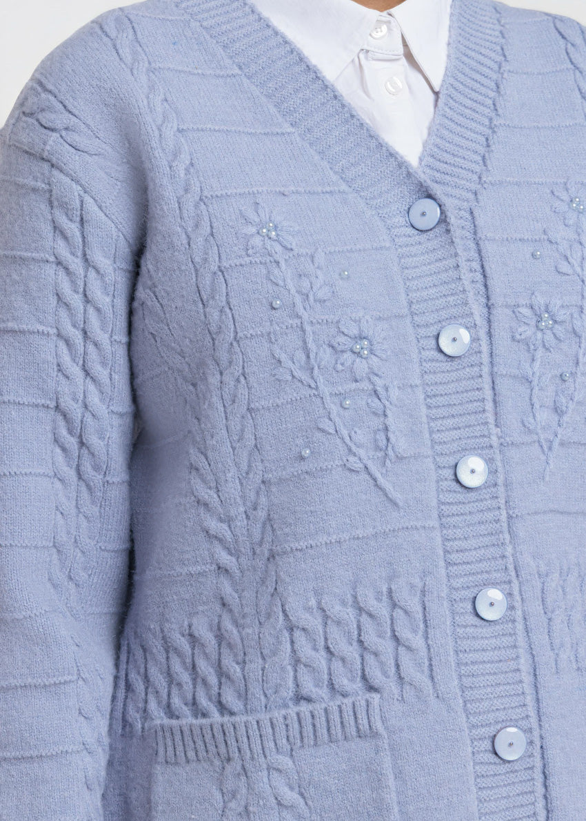 G-Blue-V-Cardigan Full Sleeves Sweater (25Y-062-67) - Image 5