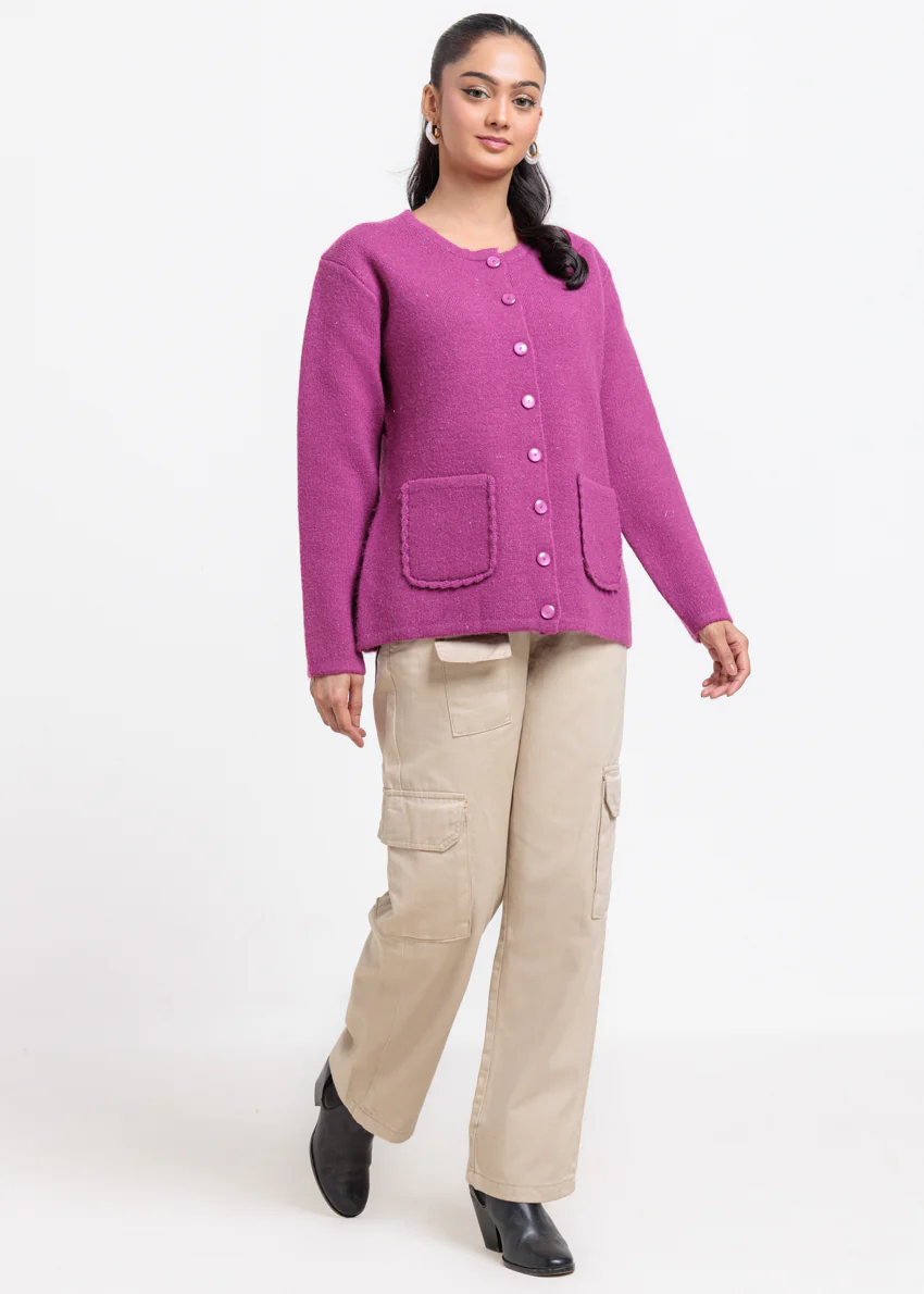 Purple-Round Neck Full Sleeves Sweater (25Y-066-67) - Image 3