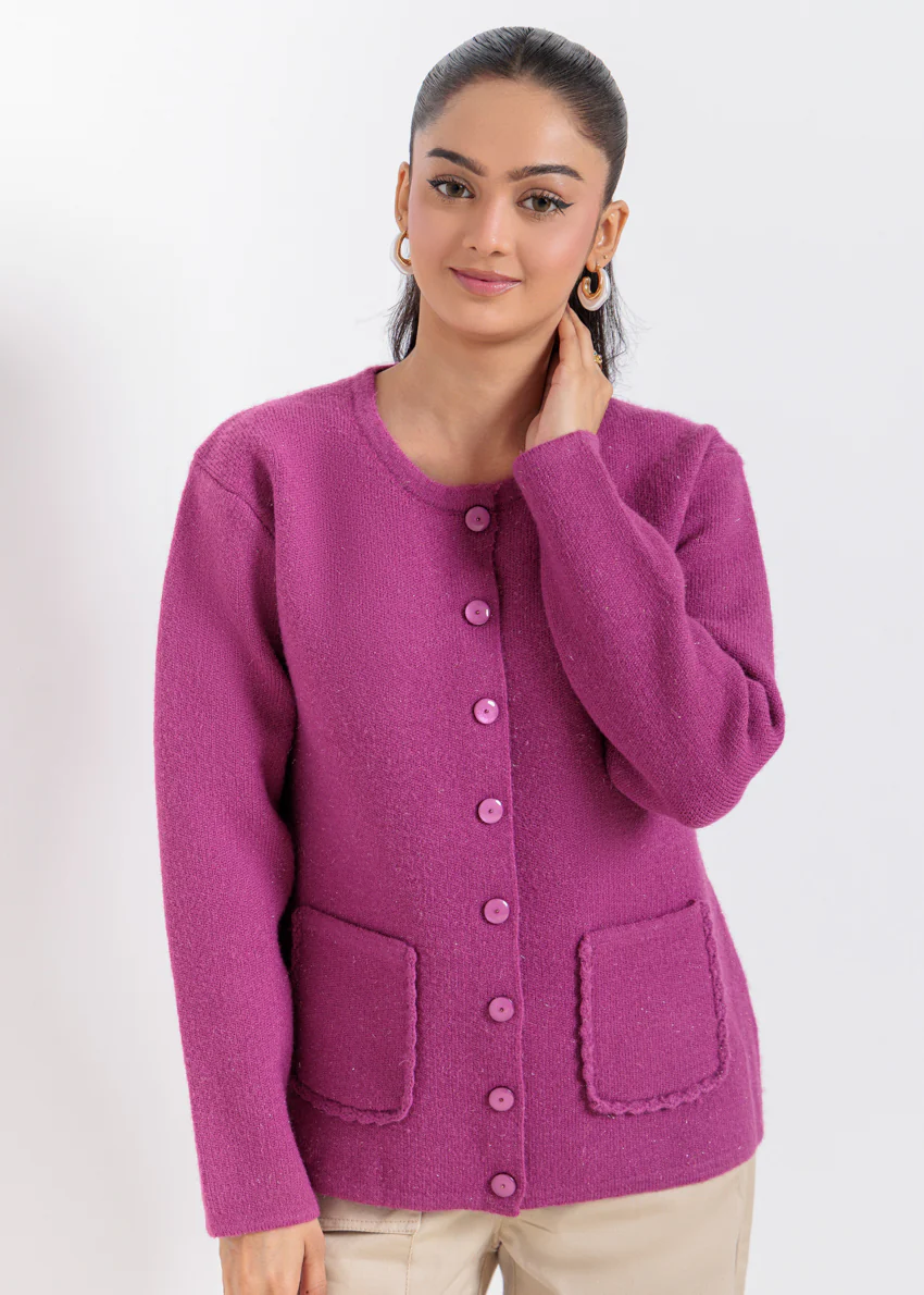 Purple-Round Neck Full Sleeves Sweater (25Y-066-67) - Image 5