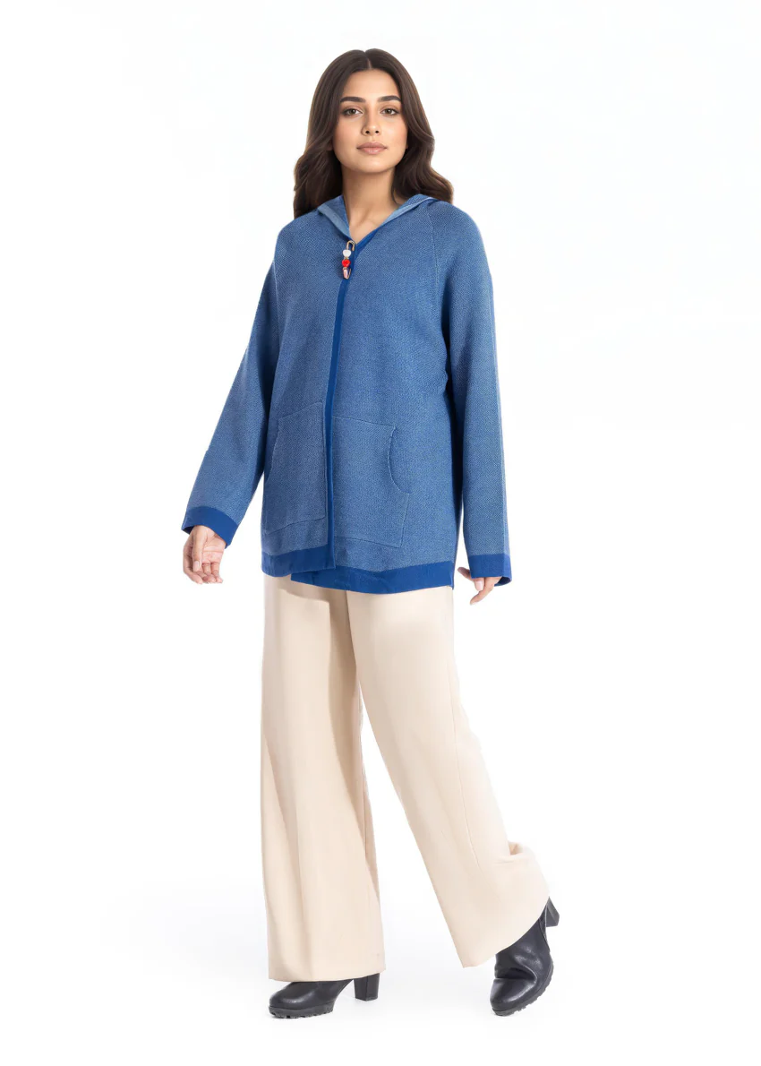 R-Blue-Hoodie Cardigan Full Sleeves Sweater (25Y-070-67) - Image 3