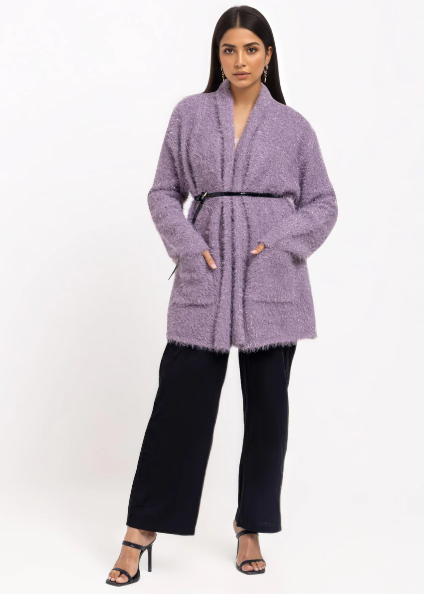 Plum-V-Cardigan Full Sleeves Sweater (25Y-073-67) - Image 3