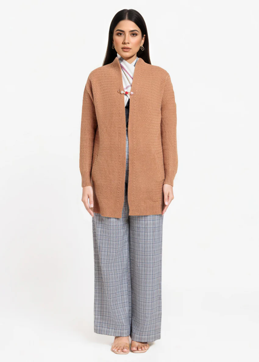 Copper-Round Neck Full Sleeves Cardigan Sweater (25Y-083-67) - Image 5
