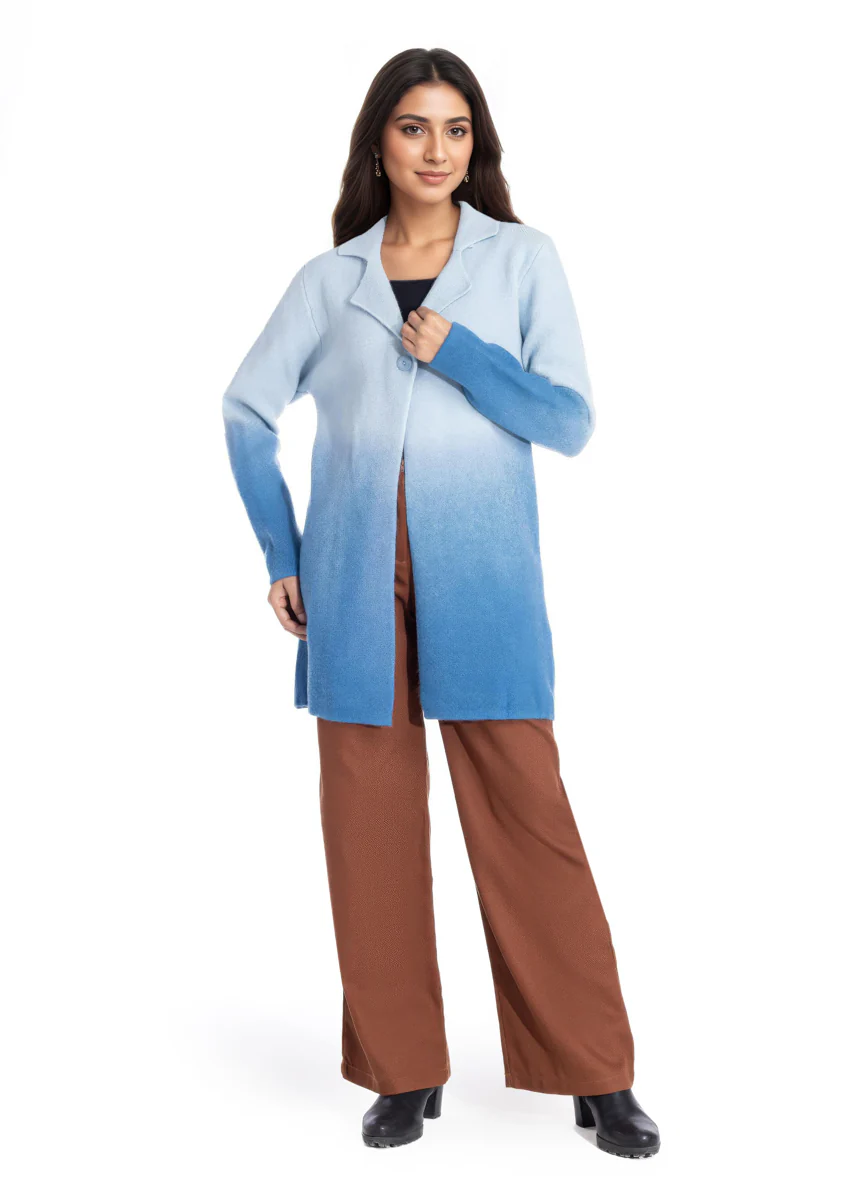 Blue-Notched Collar Full Sleeves Cardigan Sweater (25Y-089-67) - Image 3