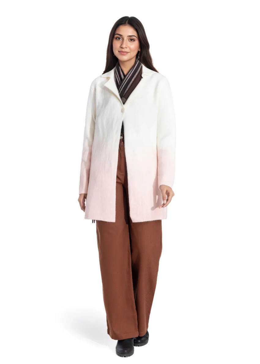 White-Notched Collar Full Sleeves Cardigan Sweater (25Y-089-67) - Image 3