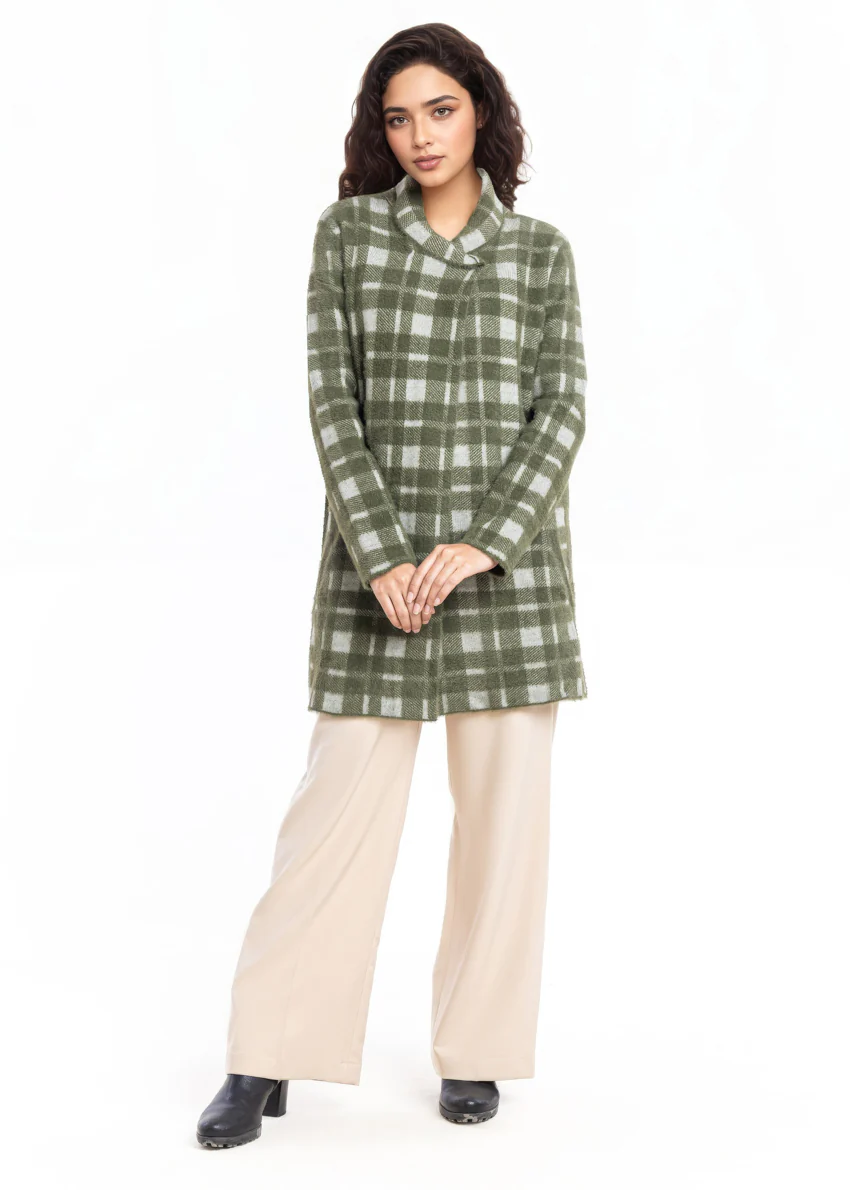 Olive-Shawl Collar Full Sleeves Cardigan Sweater (25Y-094-67) - Image 2
