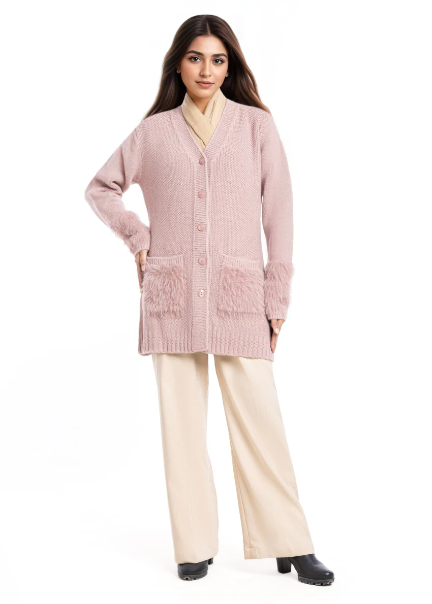 Lotus-V-Cardigan Full Sleeves Sweater (25Y-104-67) - Image 2