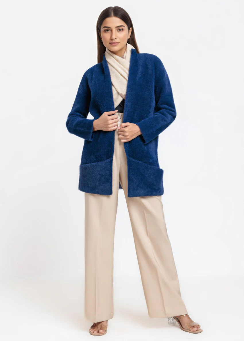 Navy-Round Neck Full Sleeves Cardigan Sweater (25Y-111-67) - Image 4