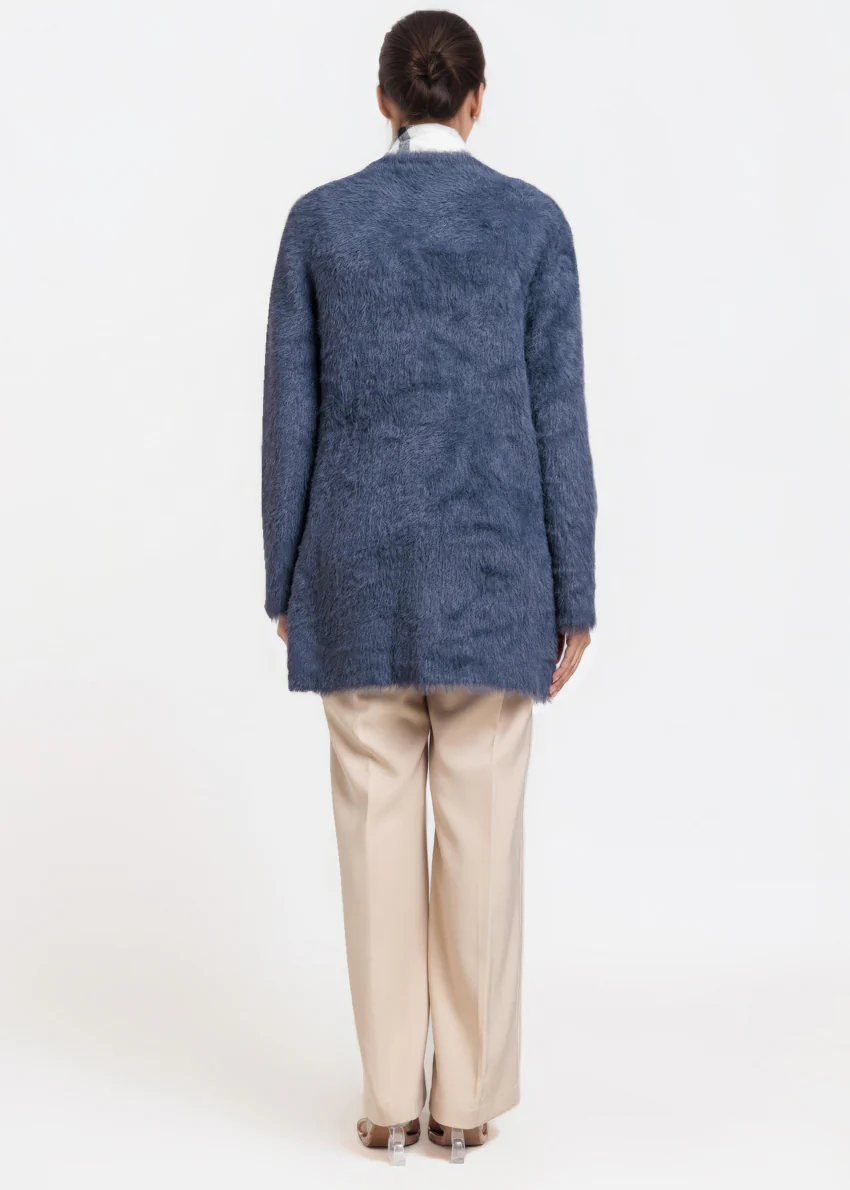 Grey-Round Neck Full Sleeves Cardigan Sweater (25Y-112-67) - Image 2