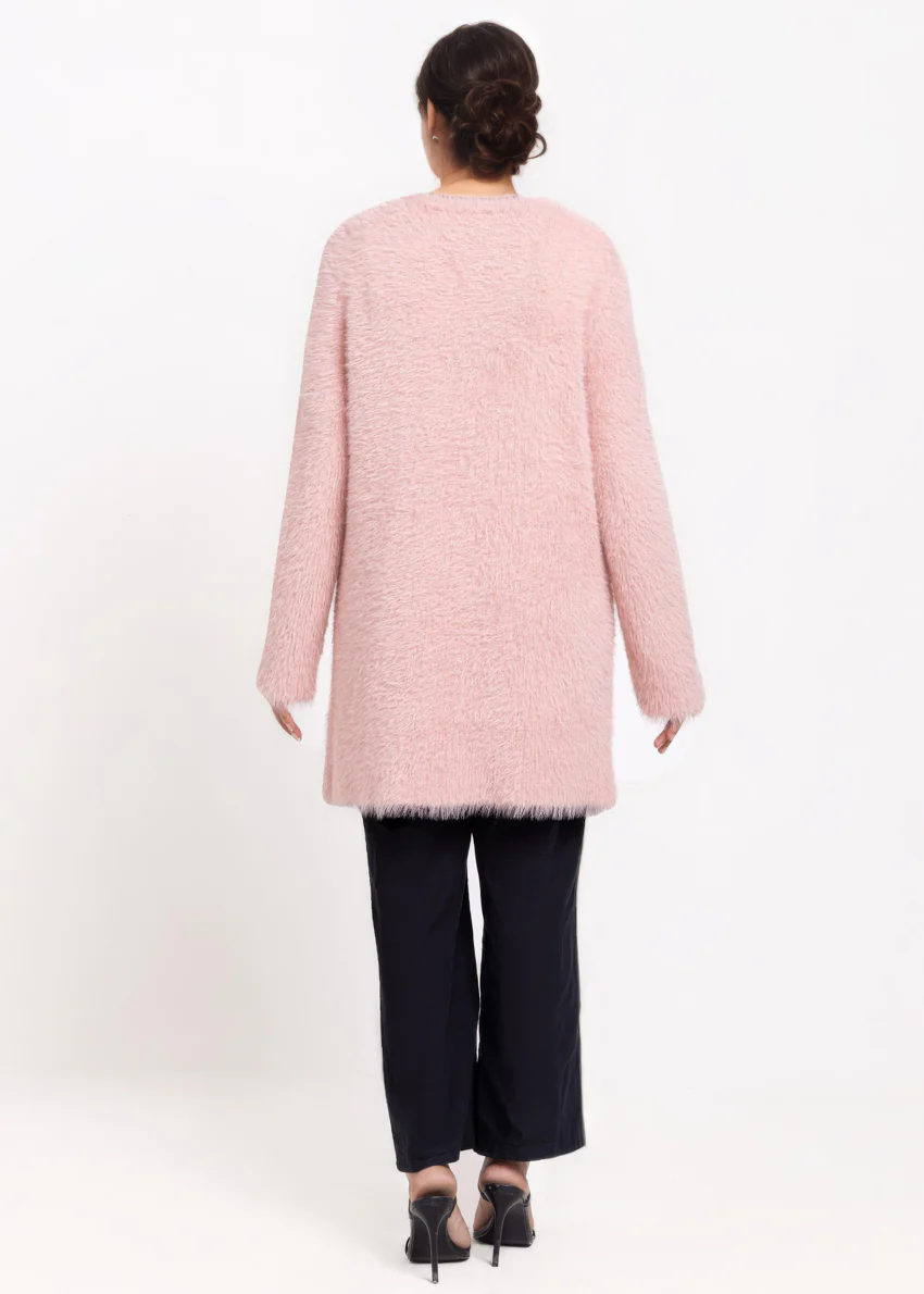 Pink-Round Neck Full Sleeves Cardigan Sweater (25Y-112-67) - Image 2