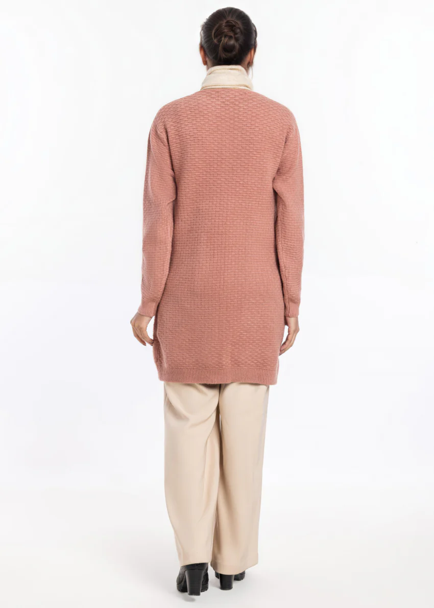 Brick-Round Neck Cardigan Full Sleeves Sweater (25Y-118-67) - Image 2