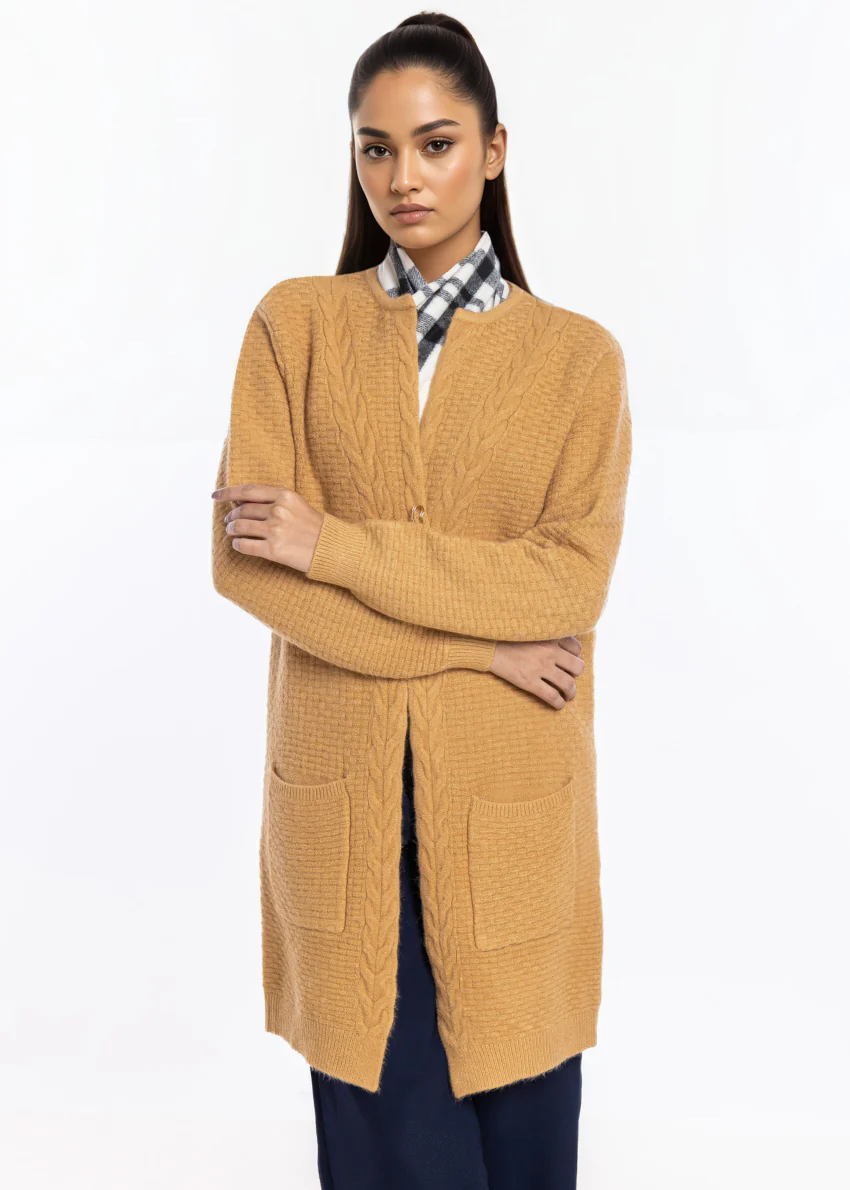 Honey-Round Neck Cardigan Full Sleeves Sweater (25Y-118-67) - Image 3
