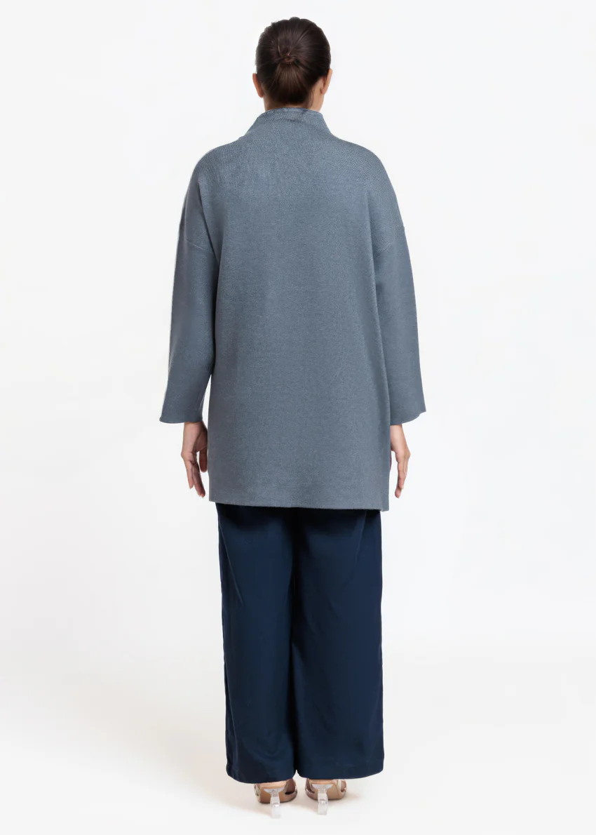 Charcoal-Full Sleeves Cardigan Sweater (25Y-119-67) - Image 2