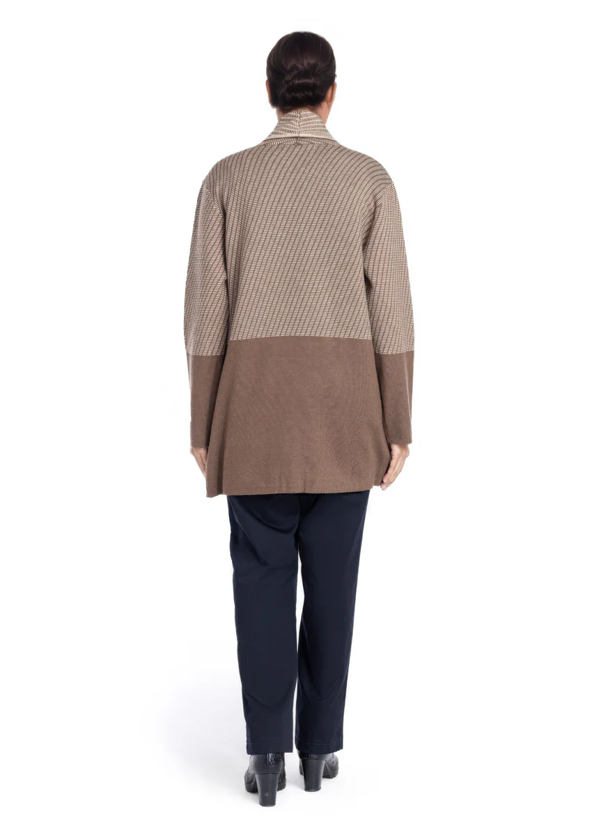 D-Brown-Front Open Full Sleeves Cardigan Sweater (25Y-126-67) - Image 5