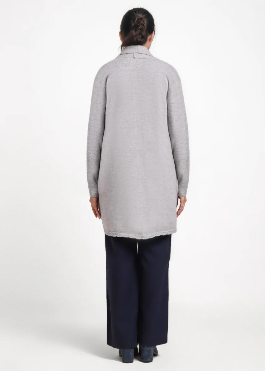 L-Grey-Cardigan Full Sleeves Sweater (25Y-127-67) - Image 2