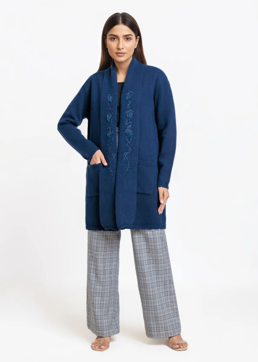 Navy-Cardigan Full Sleeves Sweater (25Y-127-67) - Image 4