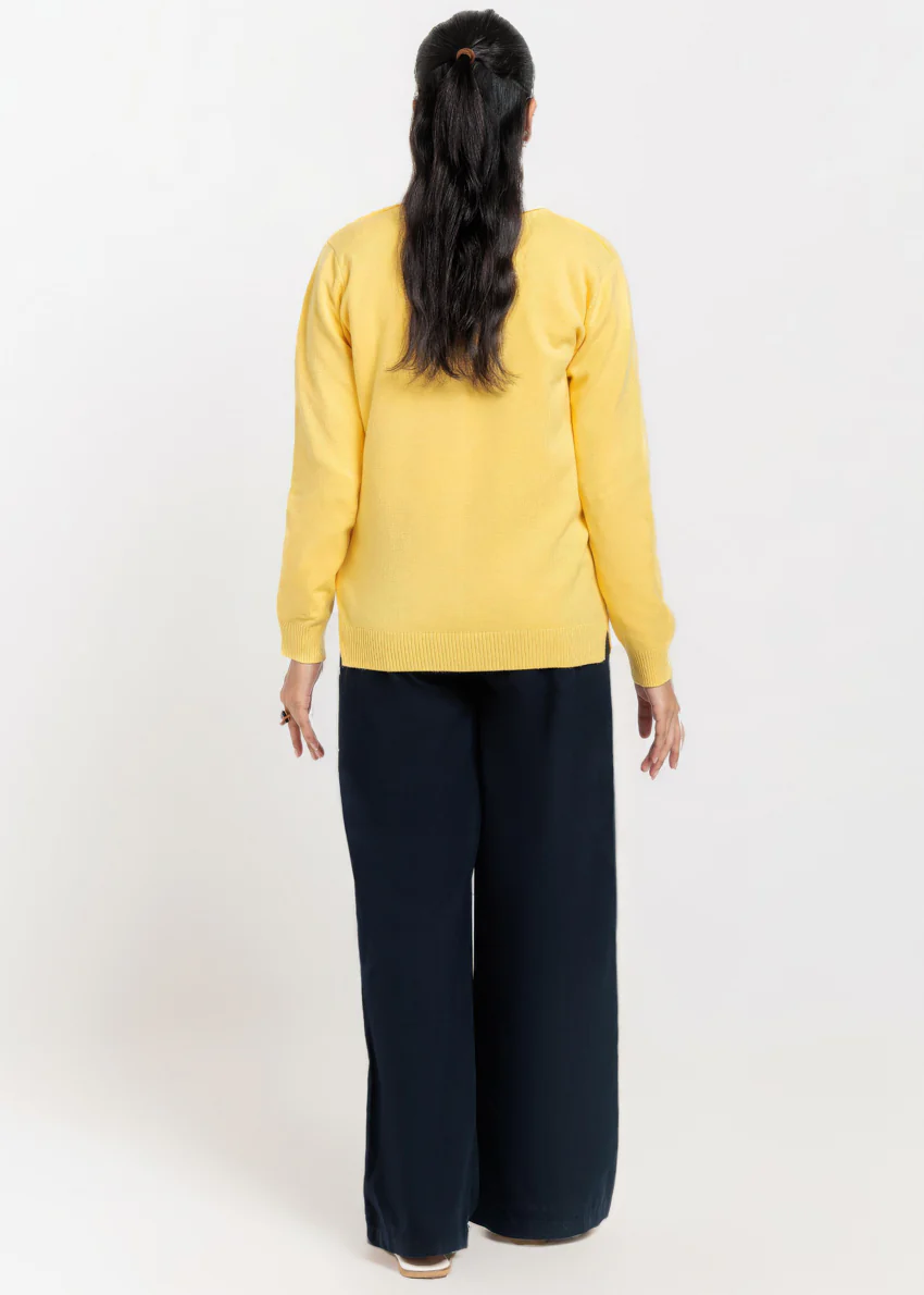 Lemon-V-Cardigan Full Sleeves Sweater (25Y-201-67) - Image 2