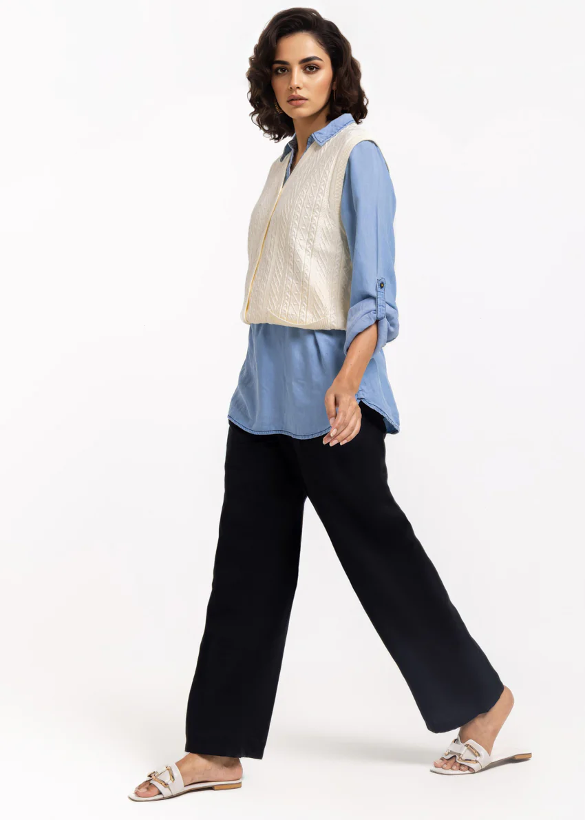 White-V-Cardigan Sando Sweater (25Y-206-67) - Image 4