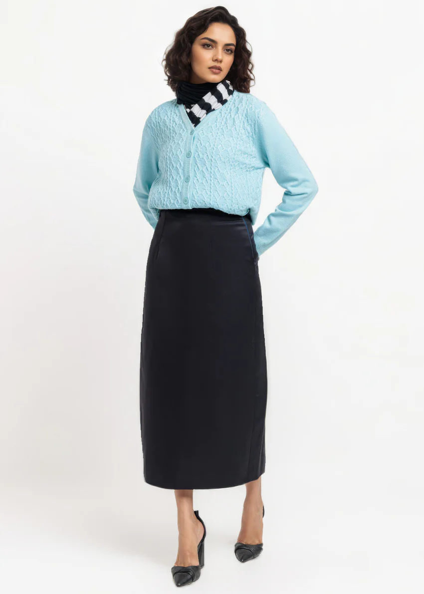 Sky-Blue-V-Cardigan Full Sleeves Sweater (25Y-209-67) - Image 3