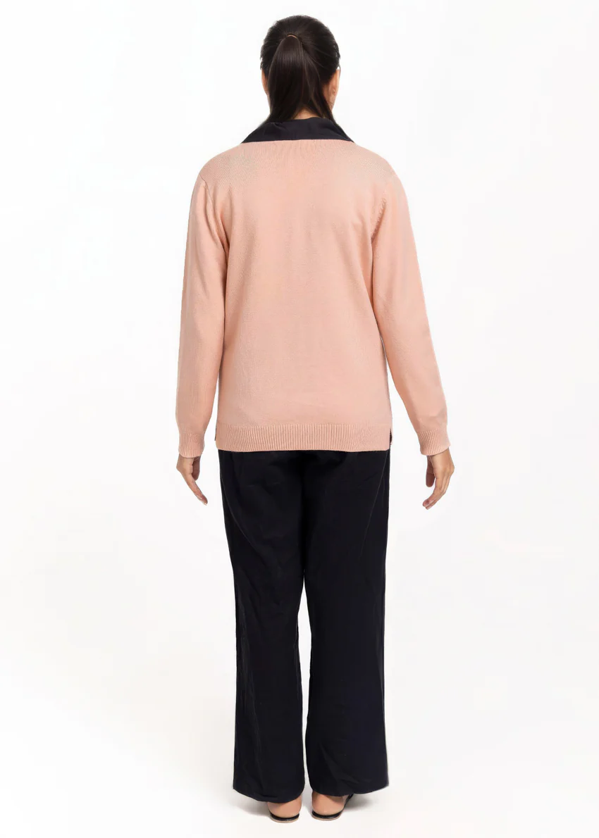 B-Pink-V-Cardigan Full Sleeves Sweater (25Y-217-67) - Image 2