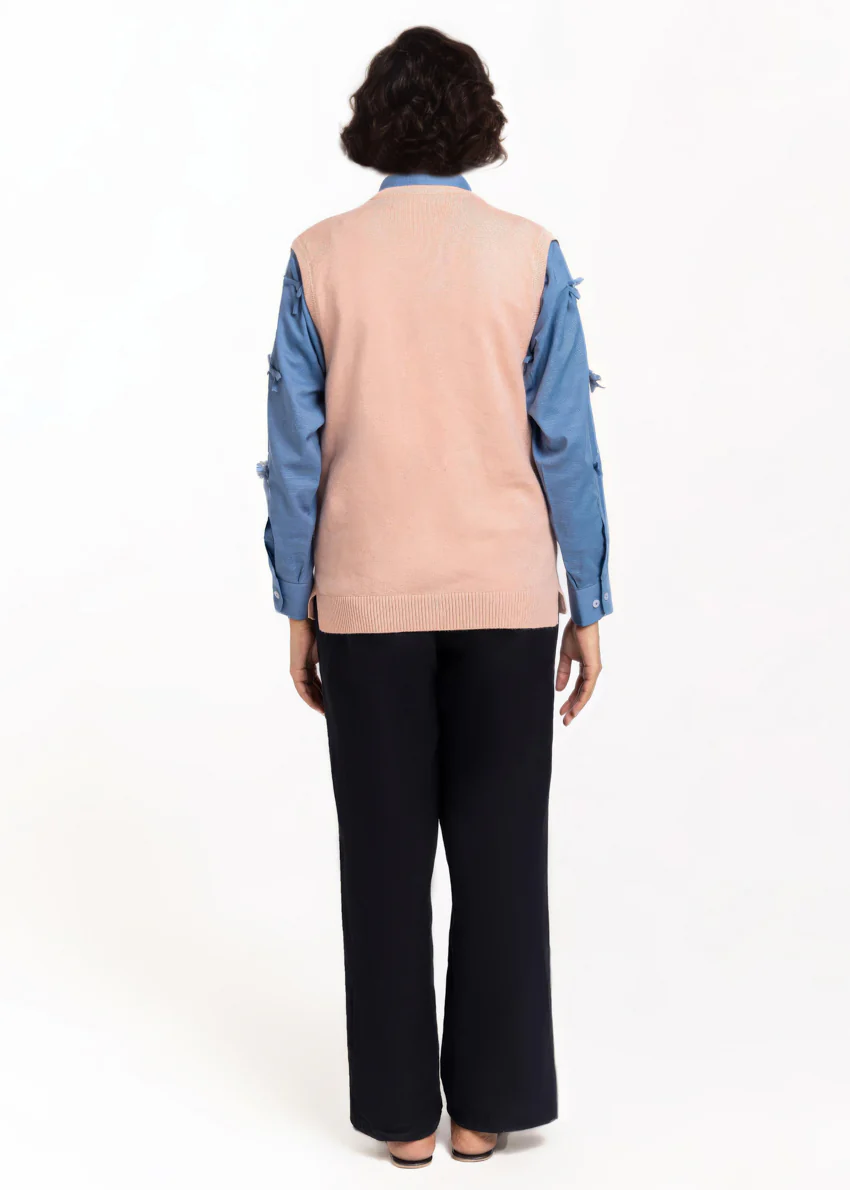 B-Pink-V-Cardigan Sando Sweater (25Y-218-67) - Image 2