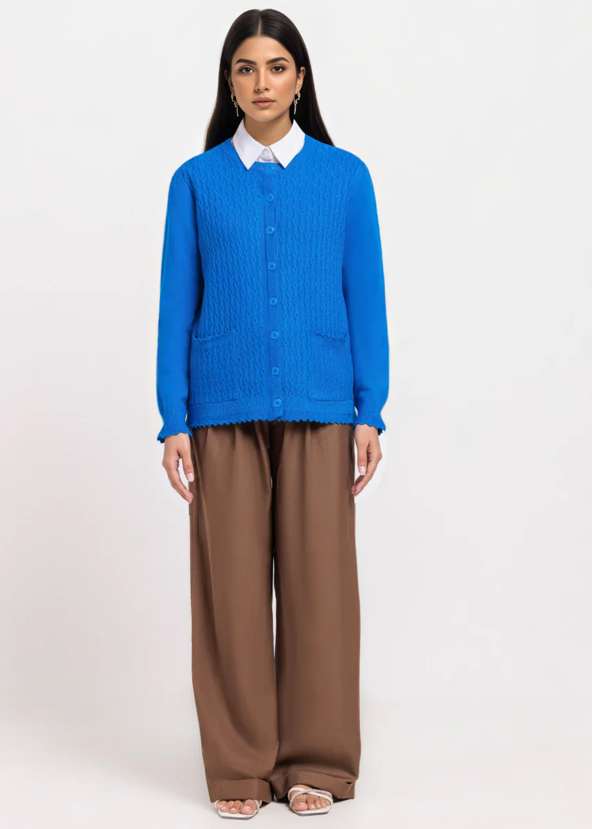 Ro-Blue-R-Neck Cardigan Full Sleeves Sweater (25Y-227-67) - Image 6
