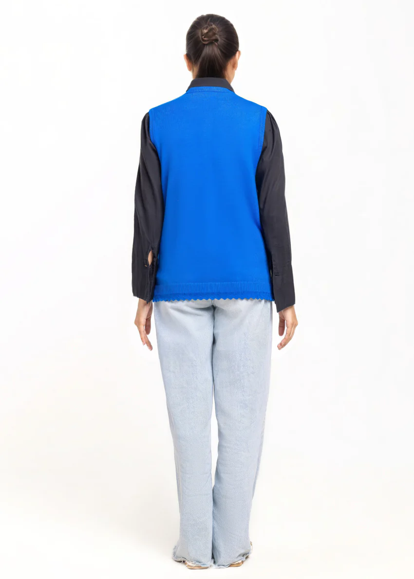 Ro-Blue-R-Neck Cardigan Sando Sweater (25Y-228-67) - Image 2