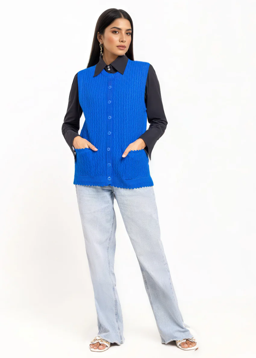 Ro-Blue-R-Neck Cardigan Sando Sweater (25Y-228-67) - Image 5