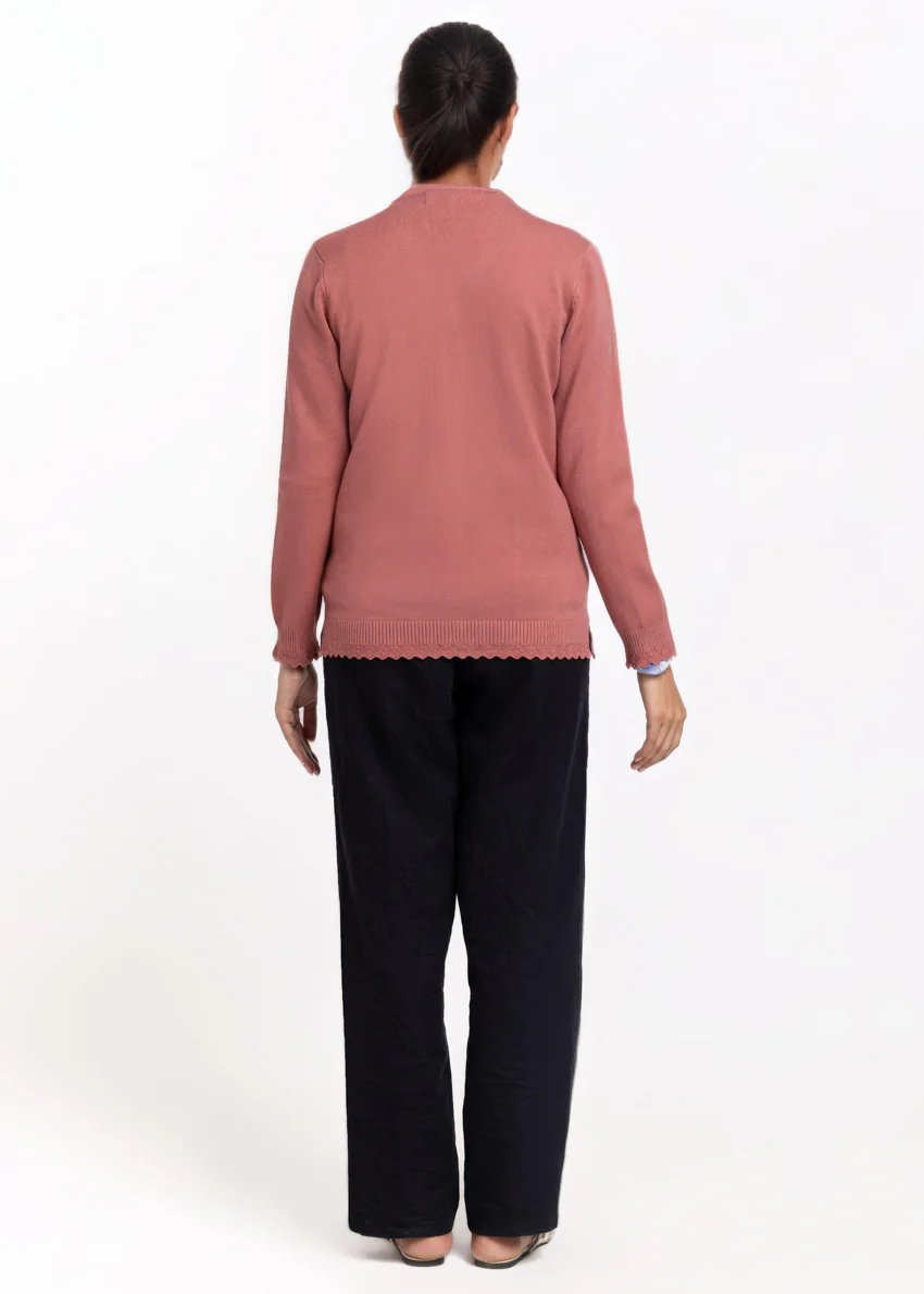 Brick-V-Cardigan Full Sleeves Sweater (25Y-231-67) - Image 2