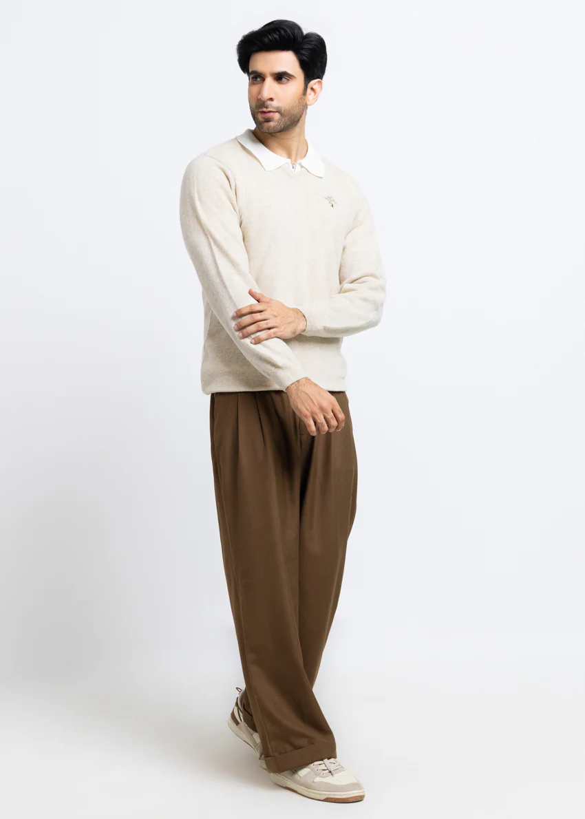 Fog-V-Neck Full Sleeves Sweater (501-14) - Image 5