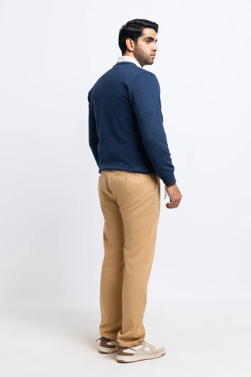N-D-Blue-V-Neck Full Sleeves Sweater (501-14) - Image 2