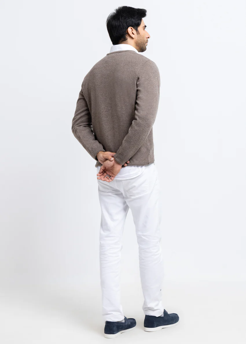 Wd-Smoke-V-Neck Full Sleeves Sweater (501-14) - Image 2