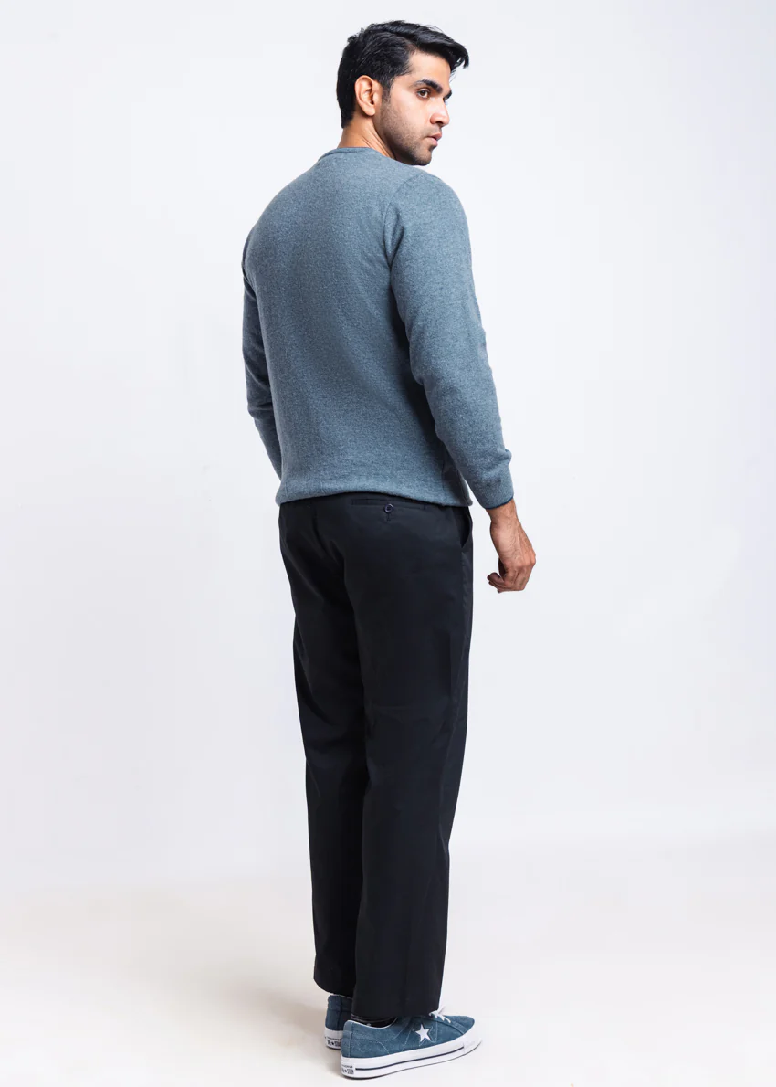 V-Blue-V-Neck Full Sleeves Sweater (502-14) - Image 2