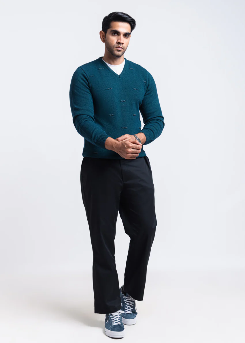Octavo-V-Neck Full Sleeves Sweater (505-14) - Image 3