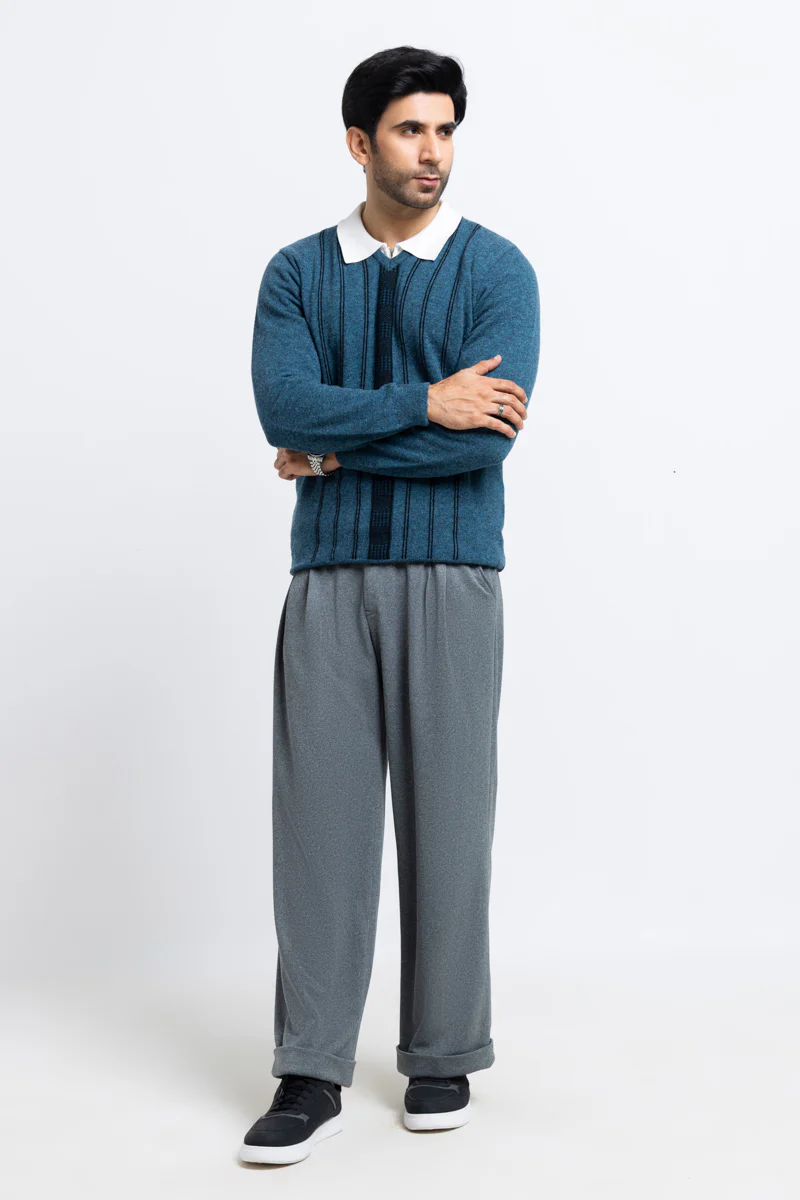 Ferozi-V-Neck Full Sleeves Sweater (507-14) - Image 4