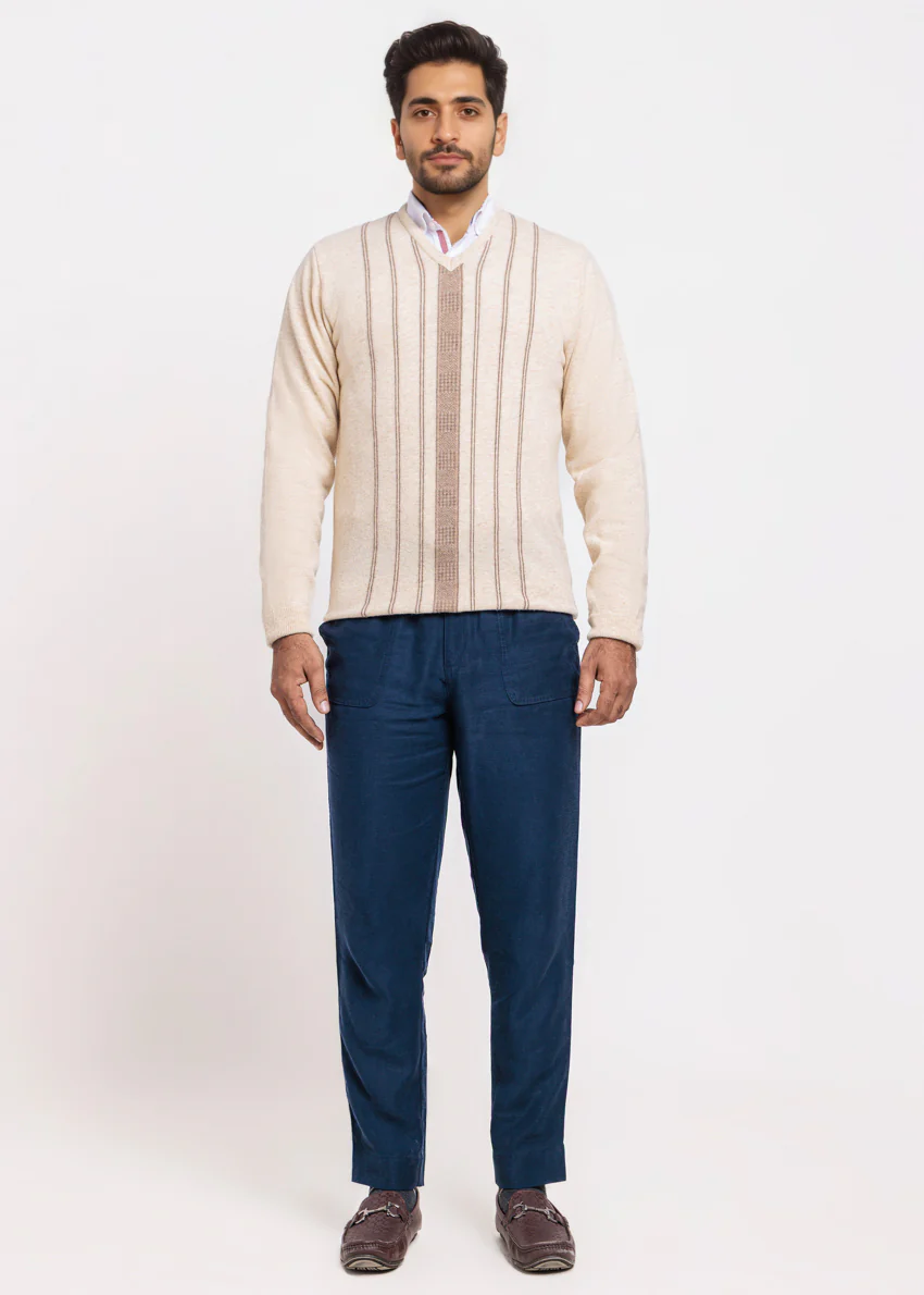 Swan-V-Neck Full Sleeves Sweater (507-14) - Image 5