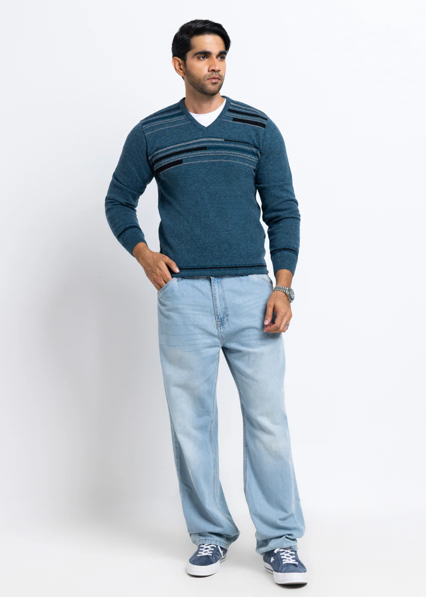 Ferozi-V-Neck Full Sleeves Sweater (509-14) - Image 4