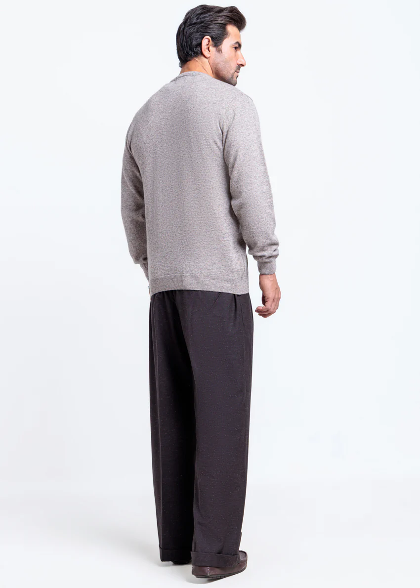 String-V-Neck Full Sleeves Sweater (513-14) - Image 2