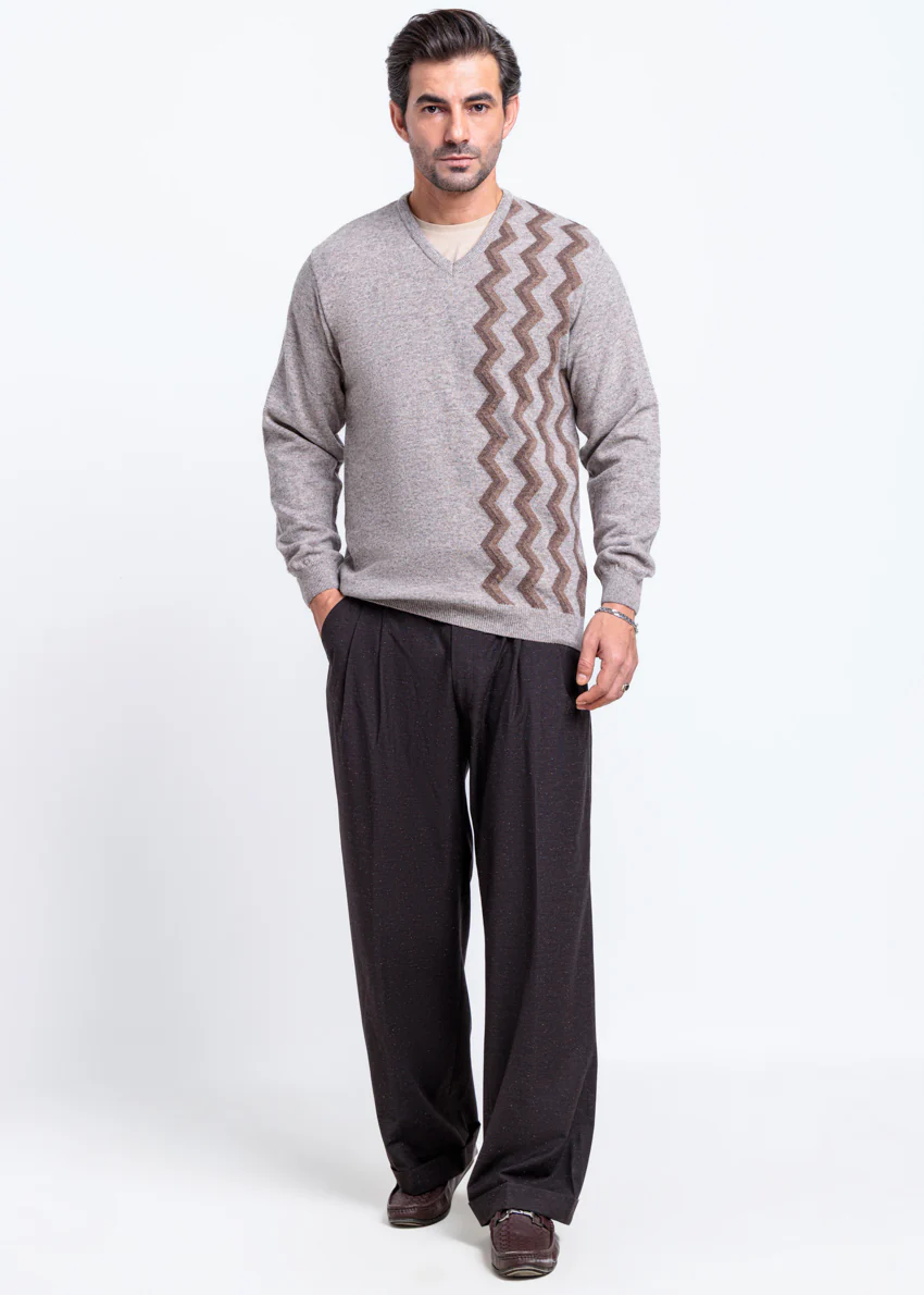 String-V-Neck Full Sleeves Sweater (513-14) - Image 5