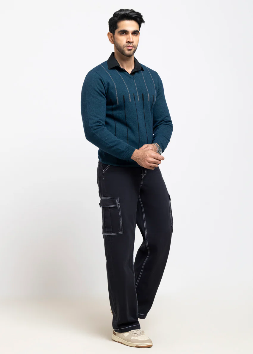 Octavo-V-Neck Full Sleeves Sweater (523-14) - Image 4